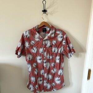 RVCA Palm Fronds slim fit button up